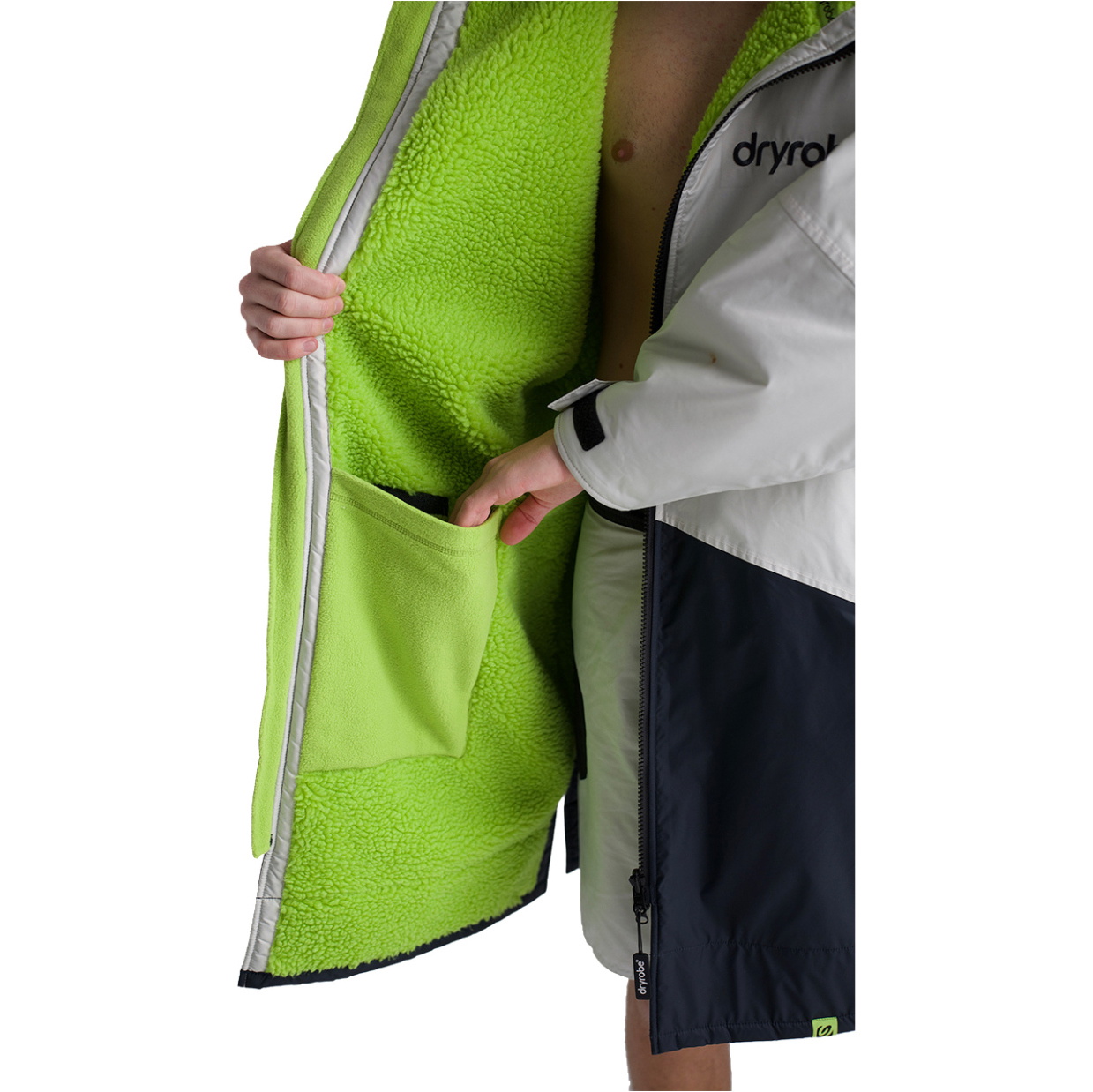 2026 Dryrobe Advance Langærmet Omklædningskåbe DALSV3  Antracit / Lime